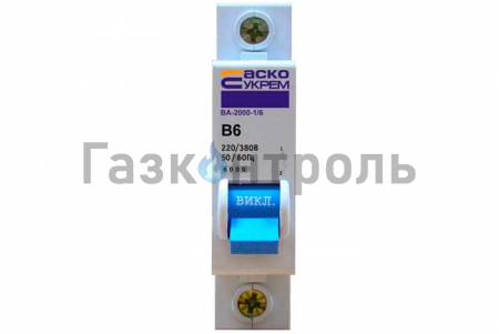 Выключатель УКРЕМ ВА-2000 1р 6А АсКо фото 1